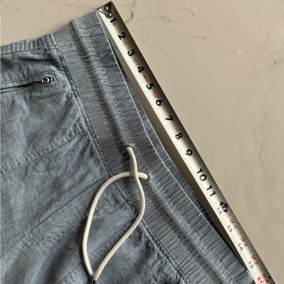 Athleta Cabo Linen Jogger Chambray Texture Size 8 TALL - Picture 3 of 16